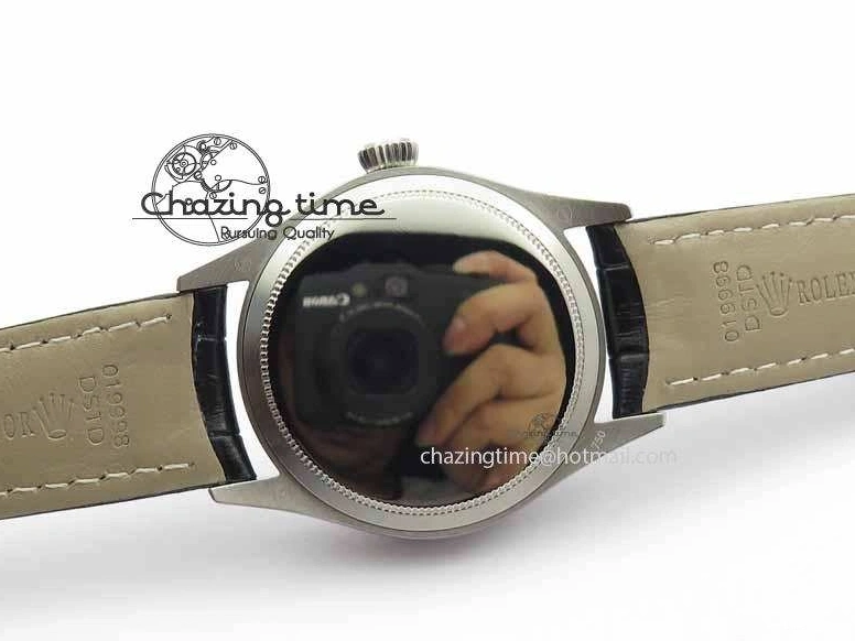 0217 Cellini Date VF Best Edition SS Black Dial Stick Markers On Black Leather Strap A Lightweight 3725